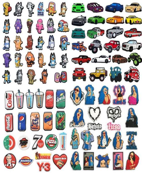 

fast delivery pvc cartoon shoe charms decoration buckle fashion accessories fit bracelet wristband button part gift5809661, White;pink