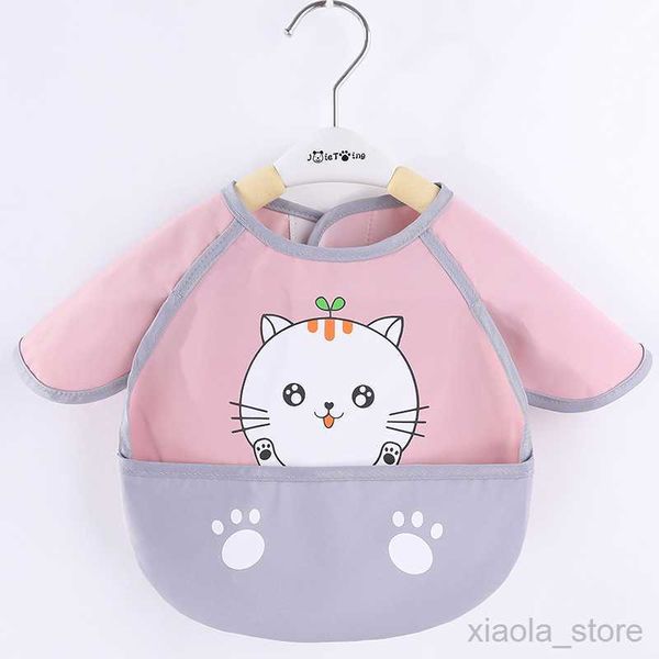 

bibs burp cloths cute cartoon baby bib adjustable animal saliva pattern waterproof dripping bibs long sleeve apron saliva towel drooling sca