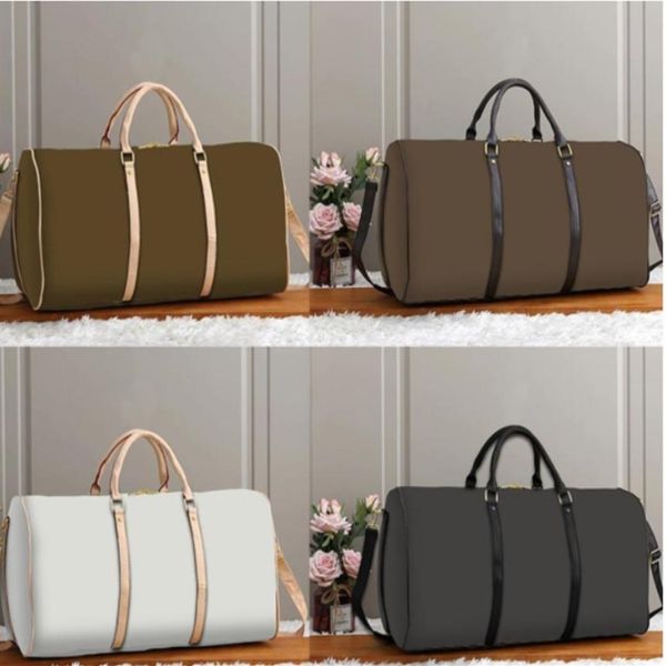 

2022 men duffle bag women travel bags hand luggage luxury designer travel bag men pu leather handbags large cross body bag totes 5231g