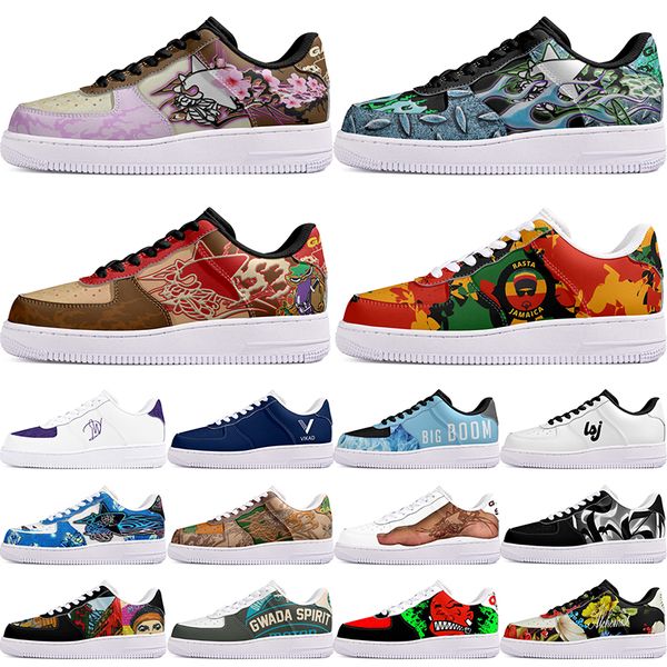 

DIY shoes precious autumn mens Leisure shoes one for beautiful men women casualplatform sneakers Classic cartoon graffiti trainers comfortable sports 19626