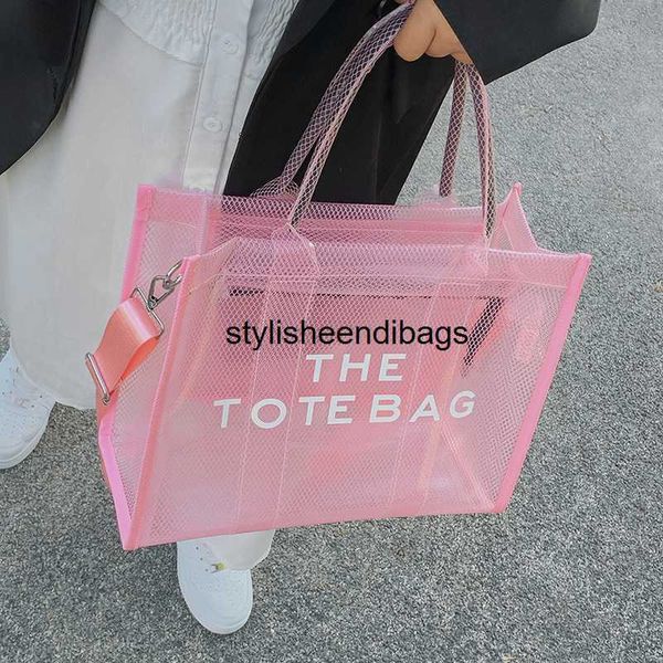 

stylisheendibagsshoulder bags fashion transparent large tote bag designer clear pvc women hanbbags luxury shoulder crossbody bags summer bea