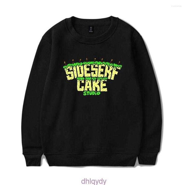 

cake sideserf men's studio hoodies tour crewneck merch sweatshirt men women print pullover harajuku casual zudx, Black