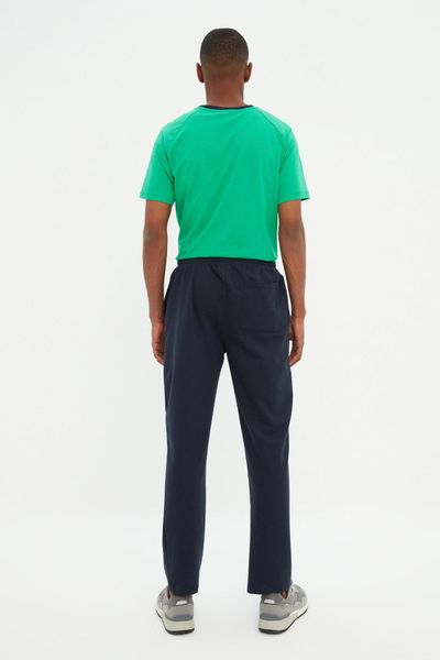 

pants men's regular fit straight trotting printed sweatpants tmnss22ea0136, Black