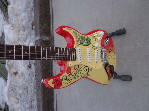 

custom shop jimi hendrix's guitars monterey tribute hendrix monterey red st electric guitar china