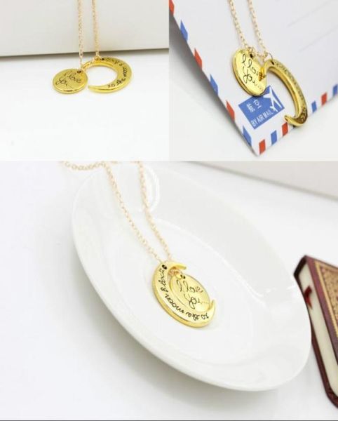 

i love you pendant necklace moon lovers love gold color chains women jewelry necklaces fashion 1 3qwa g2b8204828, Silver