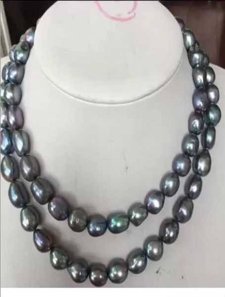 

brooches charming 1213mm natural south sea black blue pearl necklace 17 inch 18 inch 14k gold clasp4154831, Gray
