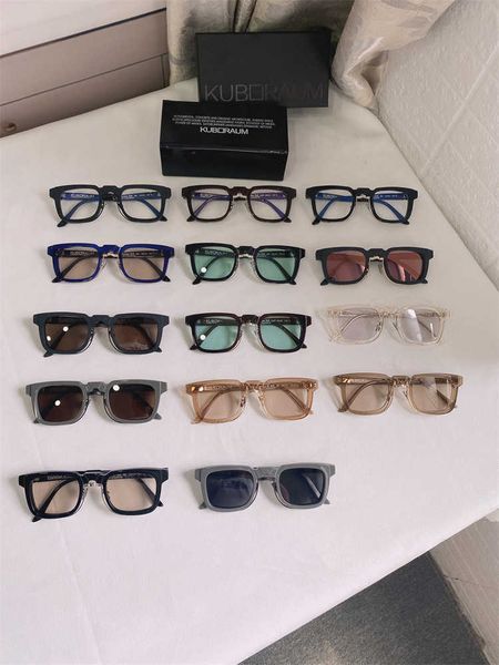 

kuboraum spectacle frame n4 optical can be matched with men's and women's high-quality goods, White;black