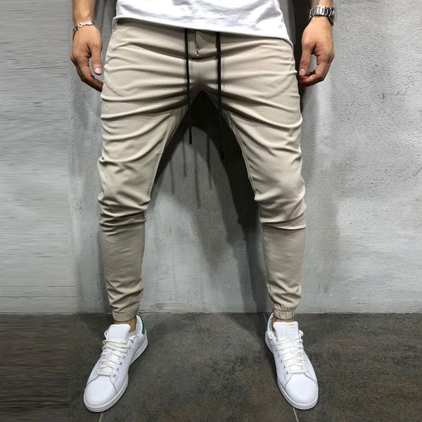 

pants 2019 men jogger pants fashion autumn hip hop harem stretch sweatpants runner pants for men cotton pencil tracksuit pants, Black