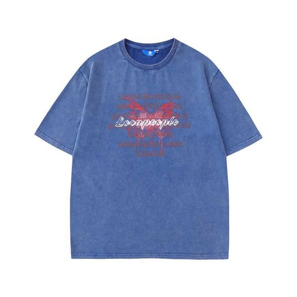 

32% off huajiaying fashion washed old half ins summer street vibe short sleeve t-shirt, White;black