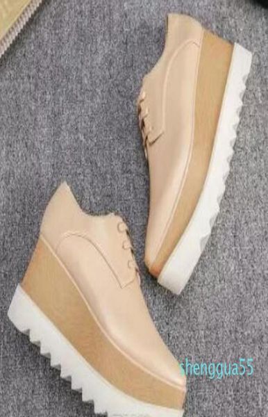 

new stella mccartney stell women shoes italy elyse gold glitter white sole wedge oxford derby britt platform 44998644279, Black