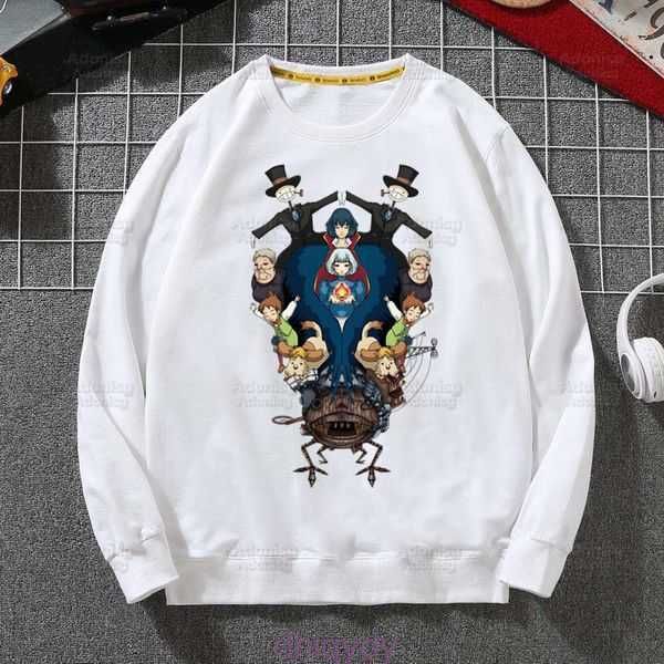 

hoodies howl moving castle men's miyazaki anime sophie howl's sweatshirts men woman fashion autumn winter hip hop hoody male 4 rz, Black