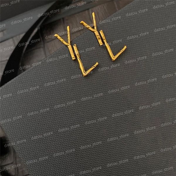 

2021 fashion designer earrings for women jewelry gold letter hoop earring womens designers stud earrings party wedding ear studs p260v, Golden