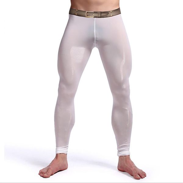 

pants mens home stretchy tightfitting pants aerobic elastic waistband leggings sportwear belt print jogging cycling pants bottoms, Black
