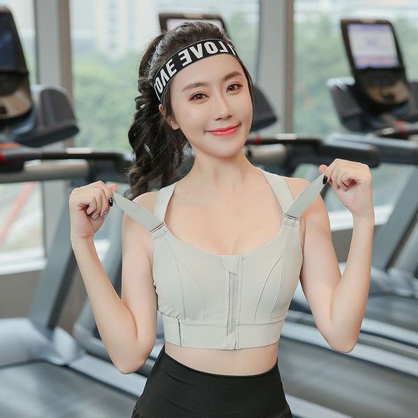 

tanks women brand desigh posture corrector lift up zipper bra xbra breathable yoga underwear shockproof sport fitness vest bras mujer, Black;white