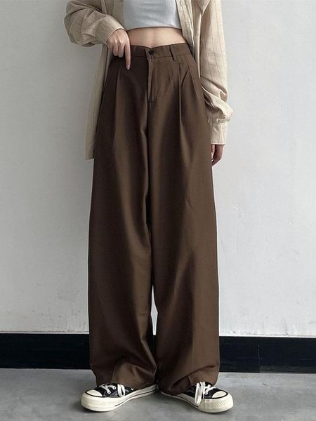 

capris houzhou vintage baggy pants women loose streetwear high waist trousers casual famale korean fashion basic hippie harajuku pants, Black;white