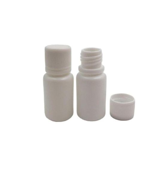 

100pcs 15ml 15g 15cc empty white plastic pill bottles small plastic with lids9146328