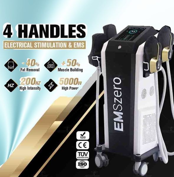 

2023 emslim neo slimming machine slimming fat burning beauty machine with 4 handles rf body contouring machine