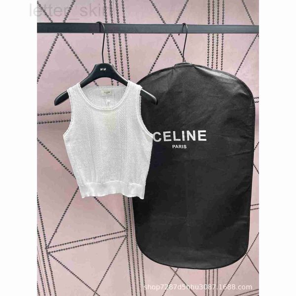 

women's knits & tees designer 23 spring/summer new jacquard knitwear tank cute girl fashion slim versatile rkb0, White