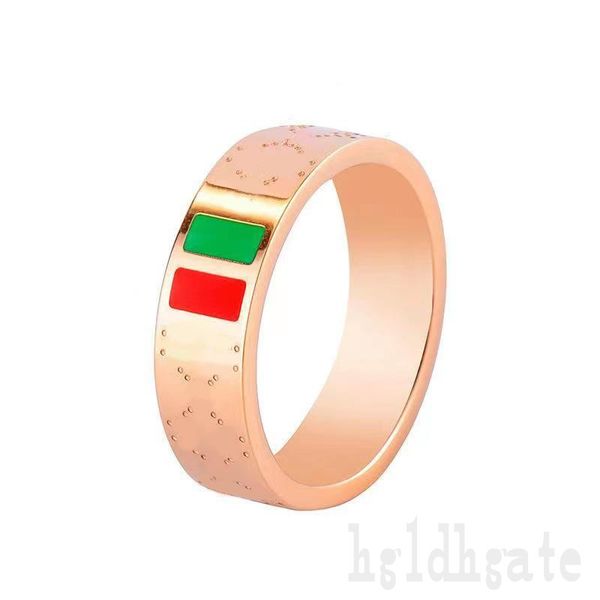 

stripe designer ring trend engagement ring love luxury letter polished metals enamels jewlery designer for women multisize plated gold ring, Silver