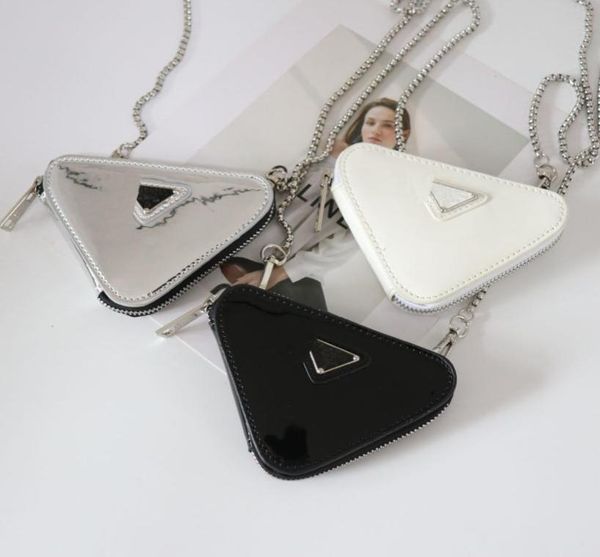 

mini duffel bags triangle chain bag silver mirror one shoulder oblique crossbag ladies9063716