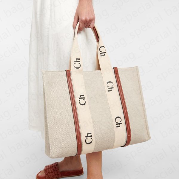 

large designer woody totes designer handbag women canvas shoulder bag luxury leather-trimmed cotton-canvas tote bag designer travel bags cas