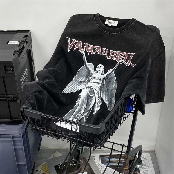 

34% off short sleeve t-shirt boys' american design street hiphop couple fashion summer, White;black