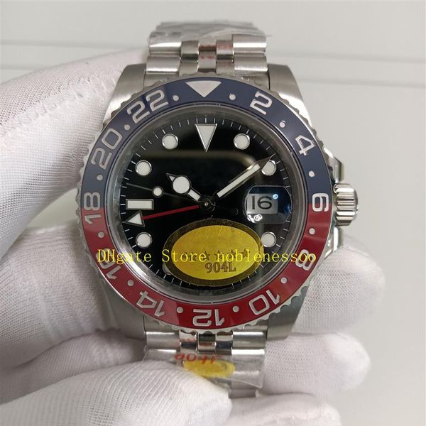 

2 style real po 904l steel sport watches men wristwatches 40mm mens v12 men's automatic watch cal 3285 movement red blue c2997, Slivery;brown