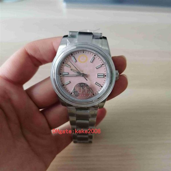 

elling u1 wristwatches watches 126000 36mm pink dial stainless steel 2813 movement mechanical automatic ladies wo197a, Slivery;brown