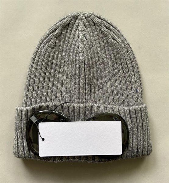 

goggle beanie men hat extra fine merino wool knitted glasses cap winter outdoor retains heat hats classic black grey5682067, Blue;gray