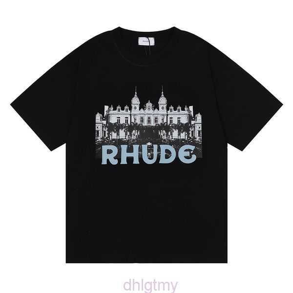 

rhude short mens t-shirts summer womens rhude designers for men us size tshirts clothing short sleeved tshirt large tees 0fx8, White;black