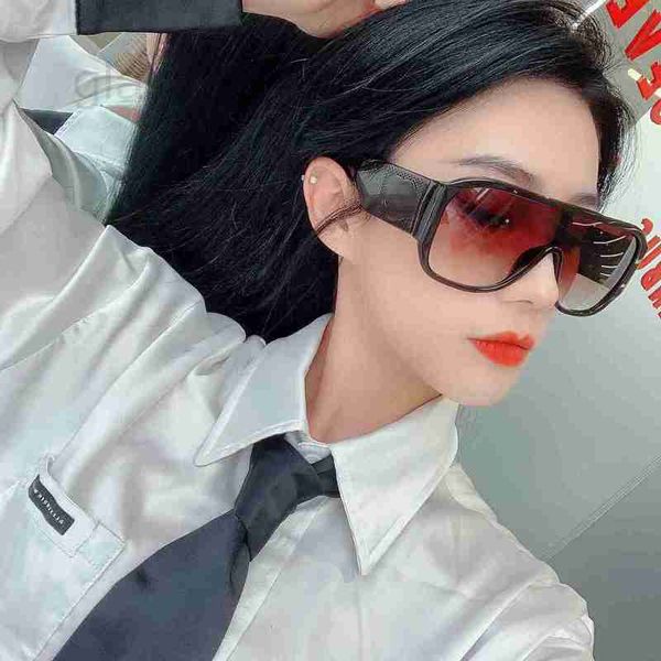 

fashion sunglasses frames designer integrated lens sunglasses fashionable ins same large frame c2fm, Black