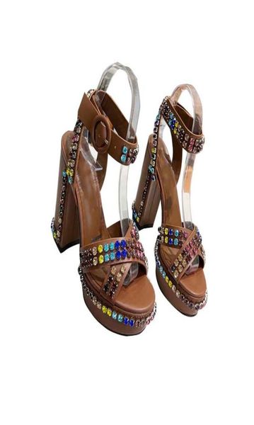 

water platform high heels womens sandals calfskin summer classic designer rubber slippers for party fashion luxury woman slides re6408116, Black