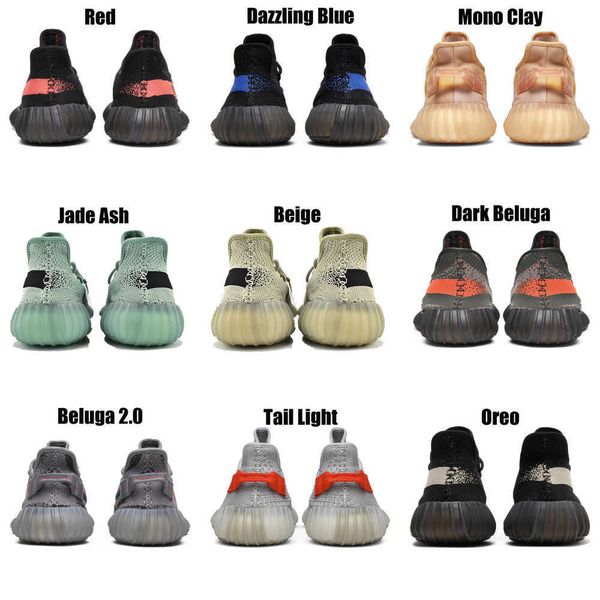 

2023 yeezzys women mens running shoes bone dazzling mono beluga reflective mx oat rock blue black static reflective jogging walking trainers