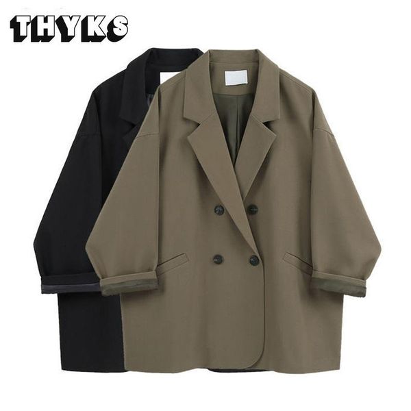 

pants women spring oversized blazer solid suit casual jackets outerwear office lady ulzzang classic female allmatch chic coats, White