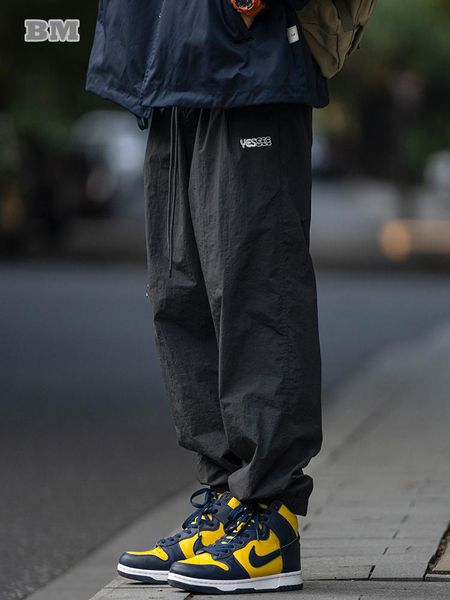 

pants japanese streetwear spring autumn casual sweatpants men clothing harajuku joggers korean city boy hip hop fashion trousers male, Black