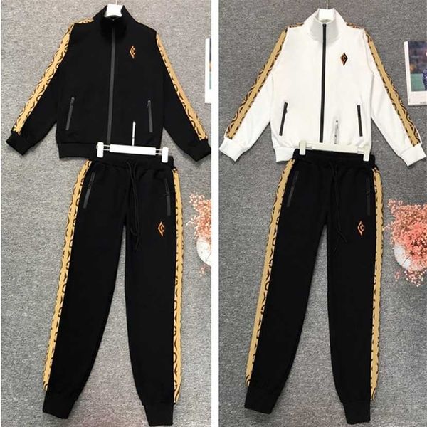 

26% off clothing designer quality autumn new leisure sports women's fashion two piece set large size trend, White