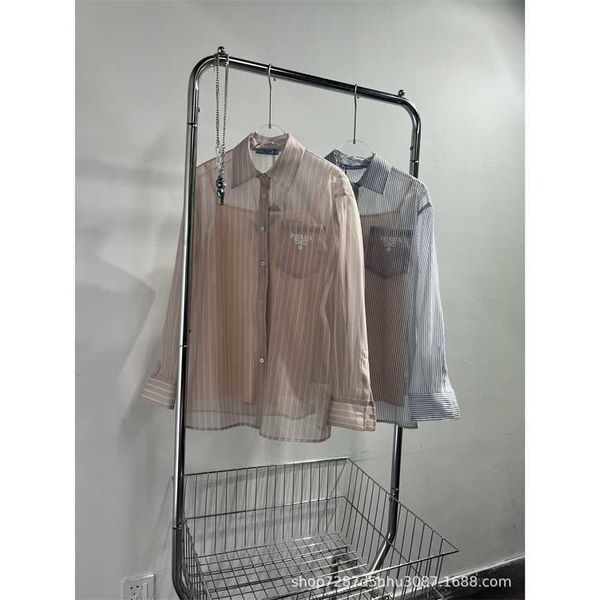 

32% off family new vertical stripe nude pink long sleeved shirt with bottom hanging strap two piece set design for slimming and sun protecti, White