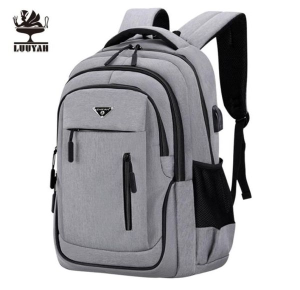 

large capacity men laps 156 ox black solid high school bags teen college boy gril student backpack 2207017760501