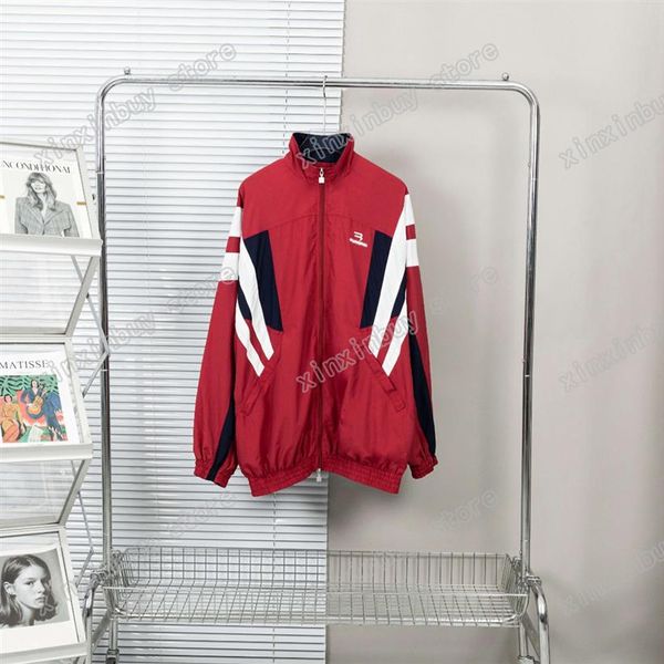 

xinxinbuy men designer coat jacket panelled letter embroidery flight puffer cotton long sleeve women grey s-xl259n, Black;brown