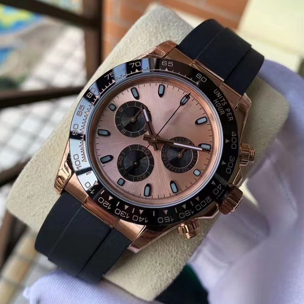 

designer luxury men's watch watch designer mans watch ceramic ring automatic gold watc stainless steel case rubber strap waterproof sap, Slivery;brown
