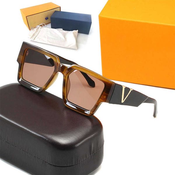 

brand woman sunglasses imitation luxury men sun glasses 6200 uv protection men designer eyeglass gradient women spectacles with original box, White;black