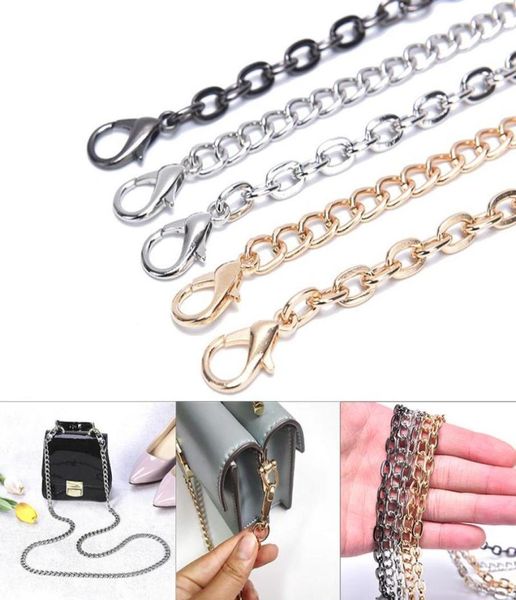 

bag parts accessories 1pcs metal link clasp purse chain replacement strap handle shoulder cross body handbags goldblackwhite8056864, Black