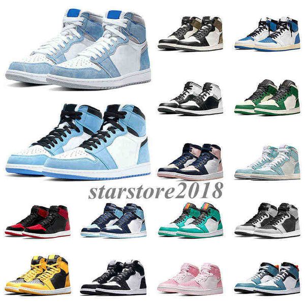

men basketball shoes 1 1s women outdoor running trainers university blue hyper royal dark mocha fragment cactus jack bred patent white