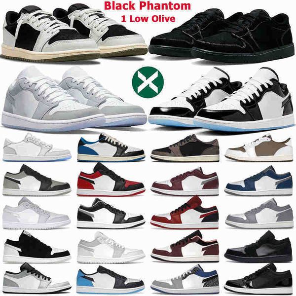 

1 low basketball shoes men women 1s lows black phantom olive reverse mocha concord wolf grey true blue bred toe mens trainers outdoor sports