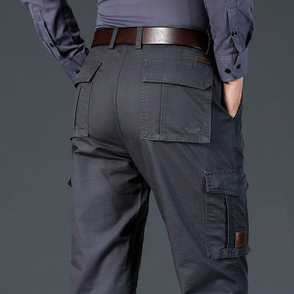 

pants autumn winter mens cargo pants loose gray black brown work men trousers military tactical pants man clothing