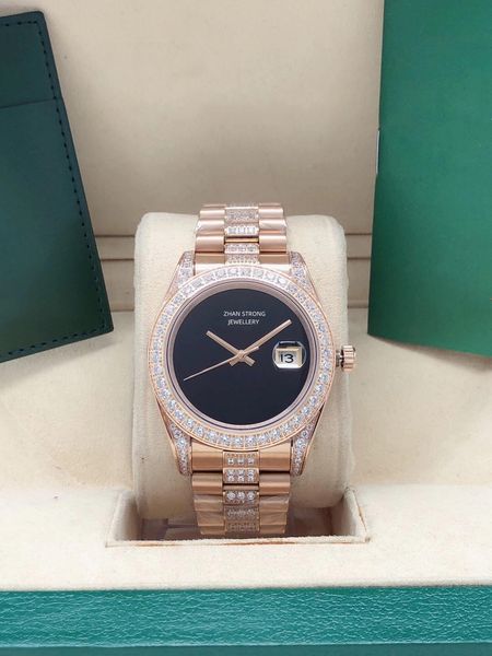 

41mm diamond bracelet men's automatic watches fashion designer stainless steel strap mens mechanical wristwatch sports waterproof man w, Slivery;golden