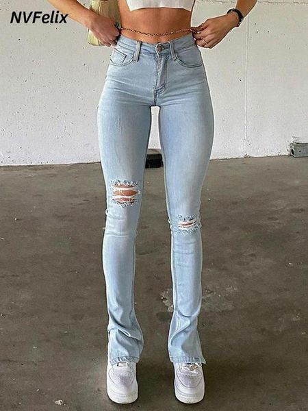 

jeans jeggings for women high waist blue skinny jeans women slim stretchy comfort denim trousers 2022 fashion summer split pants new
