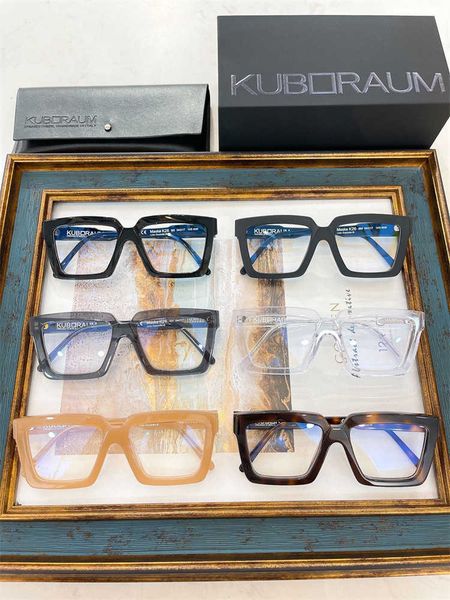 

2023 kuboraum flat mirror k26 plain eyeframe ins blogger glasses, White;black