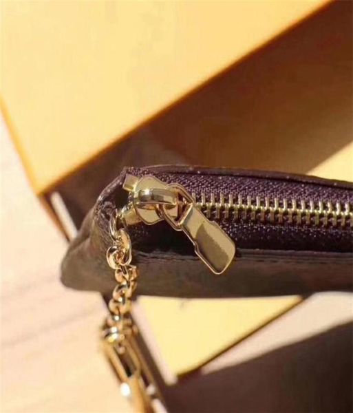 

luxury design portable key p0uch wallet classic man women coin purse chain bag with dust bag and box319q2109088, Red;black