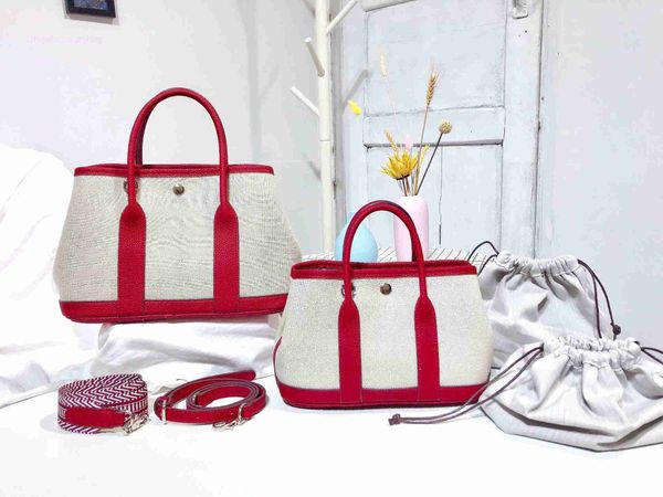 

designer herbag garden party evening h fashion canvas contrast color simple large capacity wide shoulder strap handheld crossbody women&#039